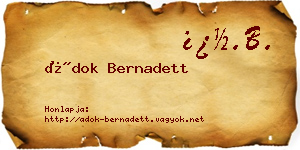 Ádok Bernadett névjegykártya
